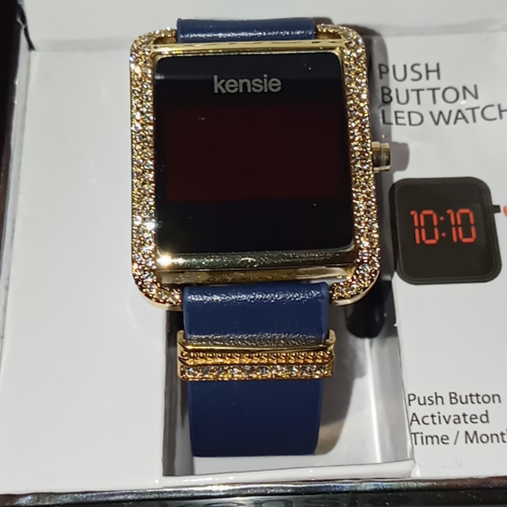 Kensie faux diamond watch
